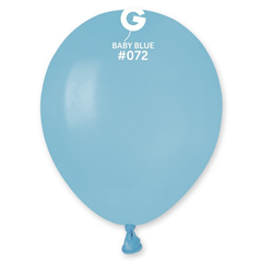 5in Gemar Standard Baby Blue Balloons 100 # 072 - Joker Party Supply