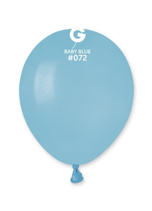 5in Gemar Standard Baby Blue Balloons 100 # 072 - Joker Party Supply