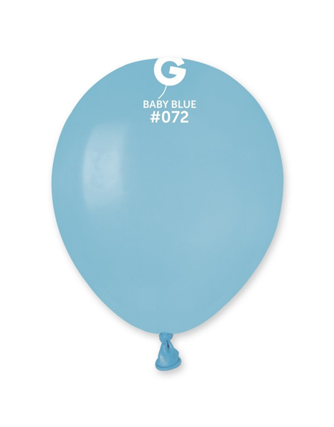 5in Gemar Standard Baby Blue Balloons 100 # 072 - Joker Party Supply