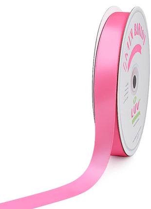 5/8in Single Face Satin Baby Doll Pink Ribbon 100Yds