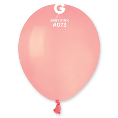 5in Gemar Standard Baby Pink Balloons 100 # 073 - Joker Party Supply