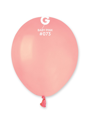 5in Gemar Standard Baby Pink Balloons 100 # 073 - Joker Party Supply