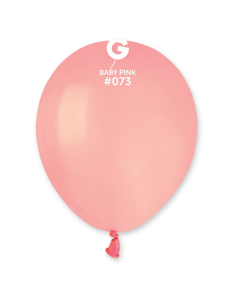 5in Gemar Standard Baby Pink Balloons 100 # 073 - Joker Party Supply