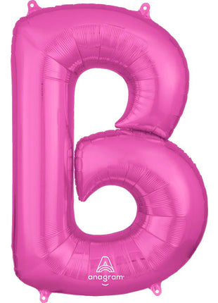 34in Anagram Pink Letter B Balloon - Joker Party Supply