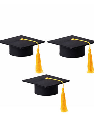 4in Felt Graduation Caps 3pc