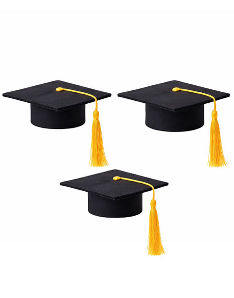 4in Felt Graduation Caps 3pc