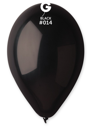 12in Gemar Standard Black Balloons 50ct #014 - Joker Party Supply
