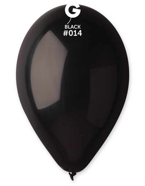 12in Gemar Standard Black Balloons 50ct #014 - Joker Party Supply