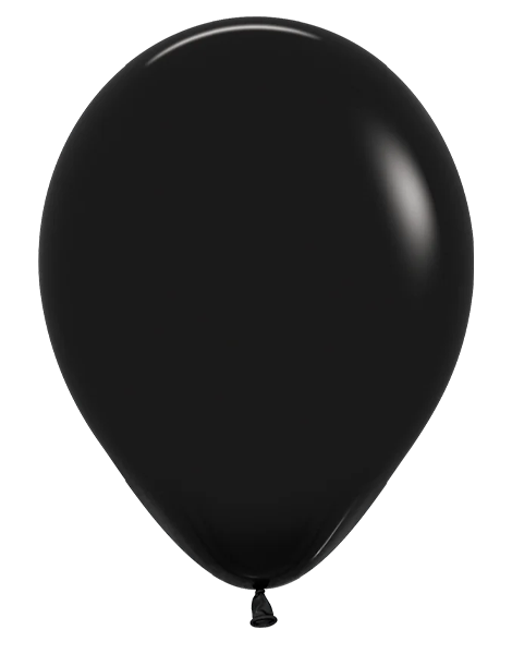 11in Sempertex Deluxe Black 100ct - Joker Party Supply
