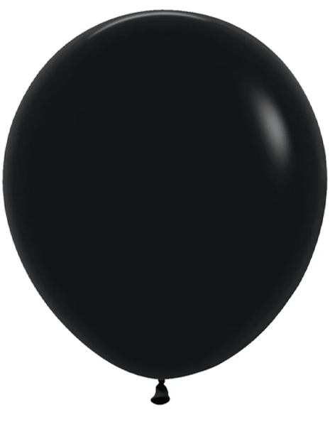 18in Sempertex Deluxe Black 25ct - Joker Party Supply