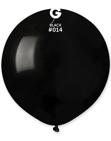 19in Gemar Standard Black Balloons 25ct #014 - Joker Party Supply