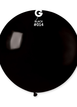 31in Gemar Standard Black Balloon 1ct #014 - Joker Party Supply