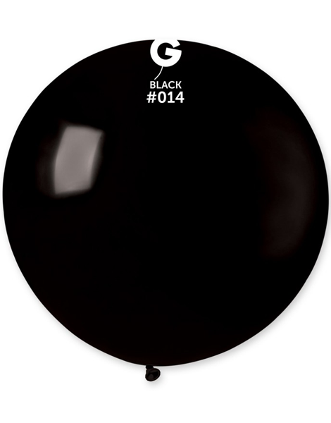 31in Gemar Standard Black Balloon 1ct #014 - Joker Party Supply