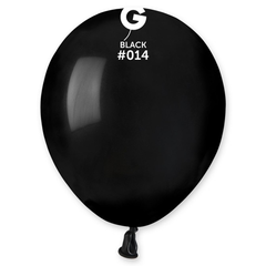 5in Gemar Standard Black Balloons 100 # 014 - Joker Party Supply