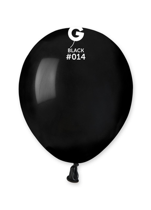 5in Gemar Standard Black Balloons 100 # 014 - Joker Party Supply