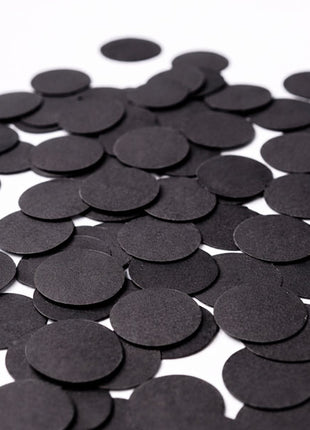1in Black Paper Confetti 0.8oz (2.5cm)