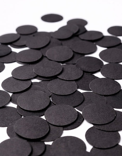 1in Black Paper Confetti 0.8oz (2.5cm)