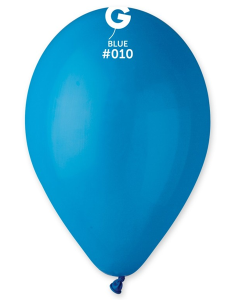 12in Gemar Standard Blue Balloons 50ct #010 - Joker Party Supply