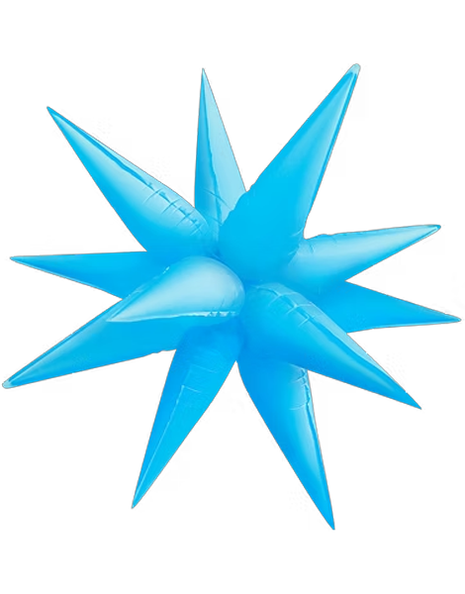40in DecoChamp Neon Blue Starburst Balloon