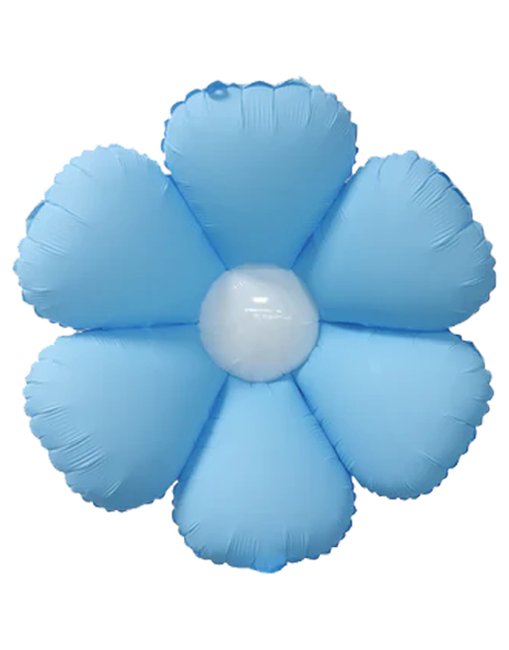 24in DecoChamp Baby Blue Daisy Balloon 2ct