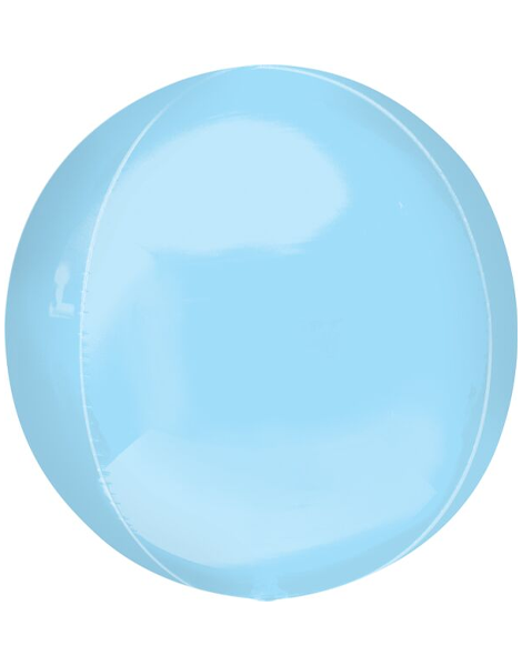 16in Anagram Pastel Blue Orbz Balloon - Joker Party Supply