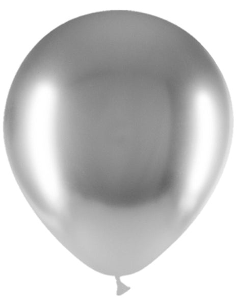 5in Balloonia Brilliant Silver 100ct