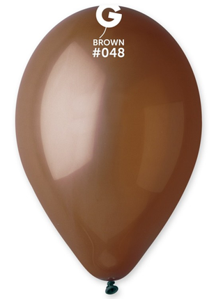 12in Gemar Standard Brown Balloons 50ct #048 - Joker Party Supply