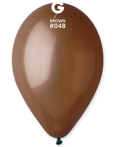 12in Gemar Standard Brown Balloons 50ct #048 - Joker Party Supply