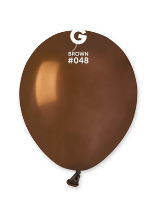 5in Gemar Standard Brown Balloons 100 # 048 - Joker Party Supply