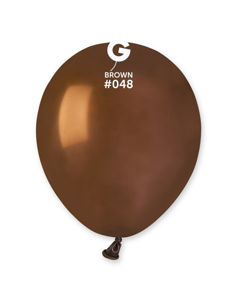 5in Gemar Standard Brown Balloons 100 # 048 - Joker Party Supply