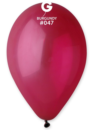 12in Gemar Standard Burgundy Balloons 50ct #047 - Joker Party Supply