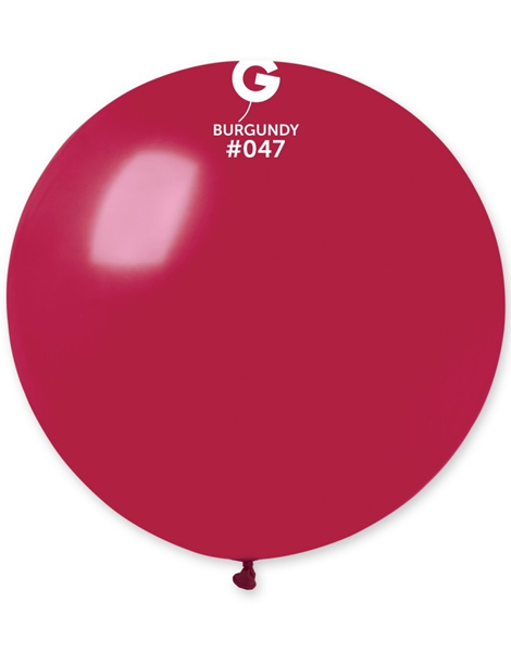 31in Gemar Standard Burgundy Balloon 1ct #047 - Joker Party Supply