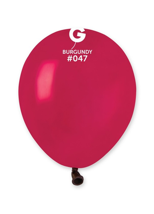 5in Gemar Standard Burgundy Balloons 100ct #047 - Joker Party Supply
