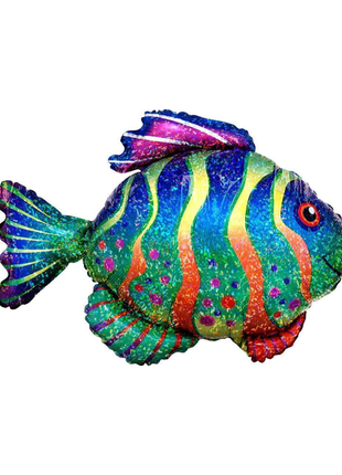 33in Anagram Colorful Fish Balloon - Joker Party Supply