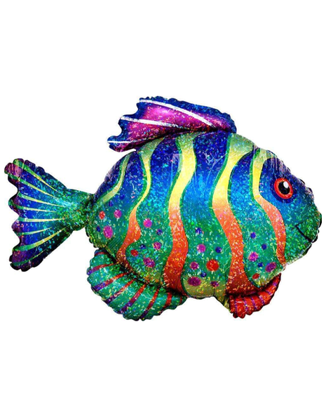 33in Anagram Colorful Fish Balloon - Joker Party Supply