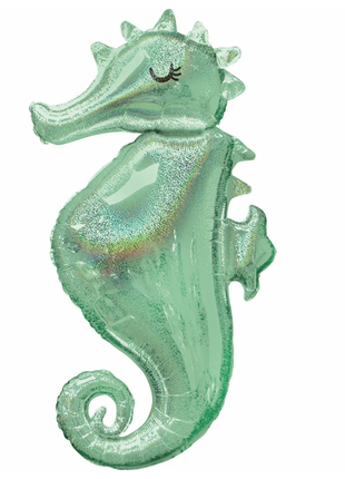 38in Anagram Holographic Seahorse Mermaid Balloon - Joker Party Supply