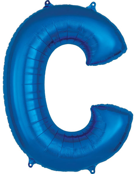 34in Anagram Blue Letter C Balloon - Joker Party Supply
