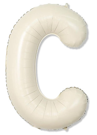 40in Joker Party White Sand Letter C Balloon - Joker Party Supply