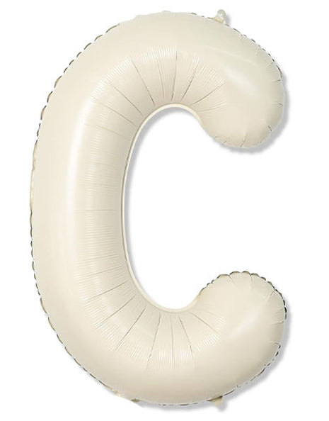 40in Joker Party White Sand Letter C Balloon - Joker Party Supply
