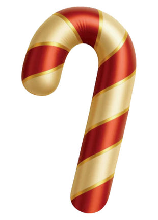34in DecoChamp Red & Gold Stripe Candy Cane Balloon