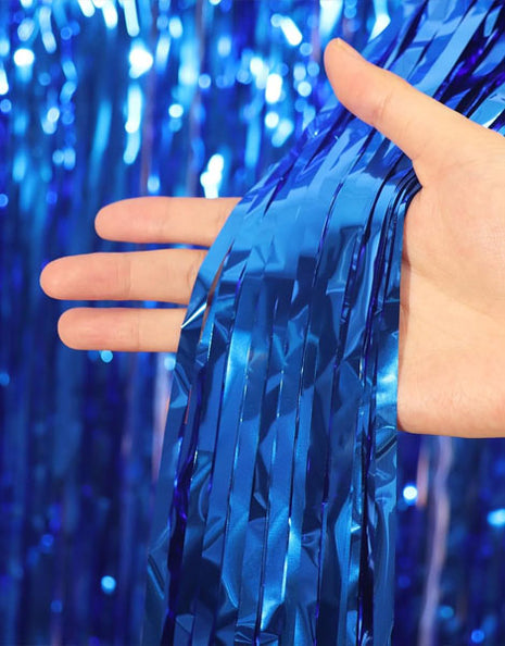 SoNice Royal Blue Foil Curtain 8ft