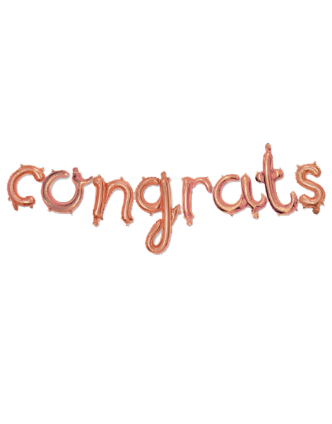16in SL Rose Gold Congrats Banner Balloon (Copy) - Joker Party Supply