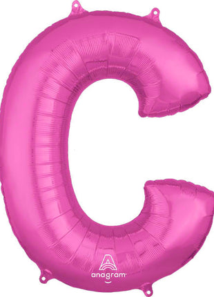34in Anagram Pink Letter C Balloon - Joker Party Supply