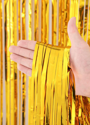 Cortina de papel de aluminio dorado SoNice de 2,4 m