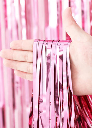 Cortina de aluminio rosa claro SoNice de 2,4 m