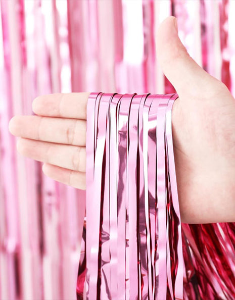 Cortina de aluminio rosa claro SoNice de 2,4 m