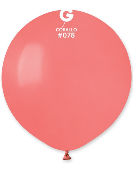 19in Gemar Standard Corallo Balloons 25ct #078 - Joker Party Supply