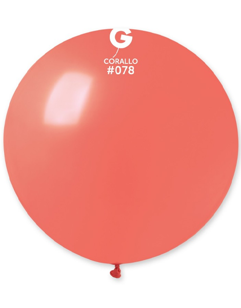 31in Gemar Standard Corallo Balloon 1ct #078 - Joker Party Supply