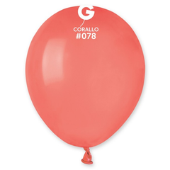 5in Gemar Standard Corallo Balloons 100 # 078 - Joker Party Supply