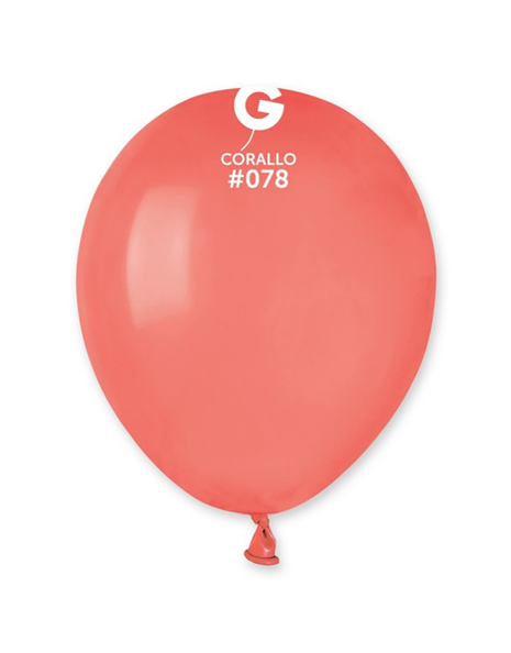 5in Gemar Standard Corallo Balloons 100 # 078 - Joker Party Supply